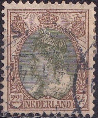 Netherlands 1899 Mi 60, A/USED. The item's condition is visible in the photographs (Scanned 