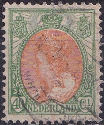 Netherlands 1920 Mi 97, A/USED. The item's condition is visible in the photographs (Scanned 
