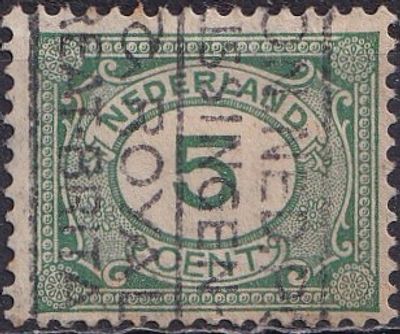 Netherlands 1921 Mi 107 A/USED. The item's condition is visible in the photographs (Scanned 