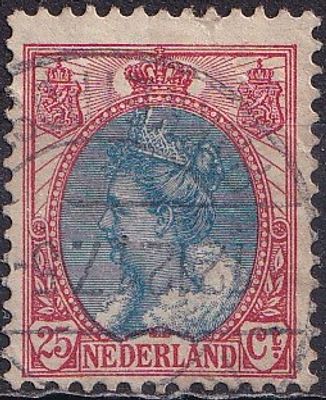 Netherlands 1899 Mi 61 A/USED. The item's condition is visible in the photographs (Scanned 