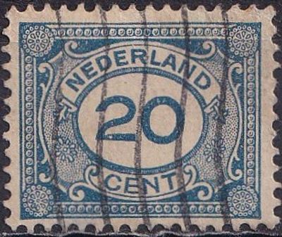 Netherlands 1921 Mi 109 A/USED. The item's condition is visible in the photographs (Scanned 