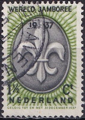 Netherlands 1937 Mi 301 A/USED. The item's condition is visible in the photographs (Scanned 
