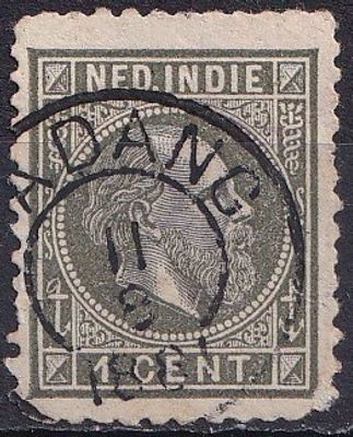 Netherlands Indies 1870-1888 Mi 3 A/USED. The item's condition is visible in the photographs 