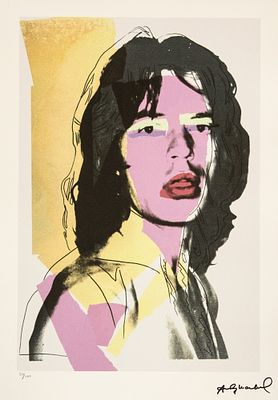 Andy Warhol 'Mick Jagger'. Andy Warhol (after) 'Mick Jagger' offset lithograph in colors on 