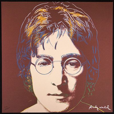 Andy Warhol 'John Lennon'. Andy Warhol (after) 'John Lennon' offset lithography, size 60 x 60 cm 