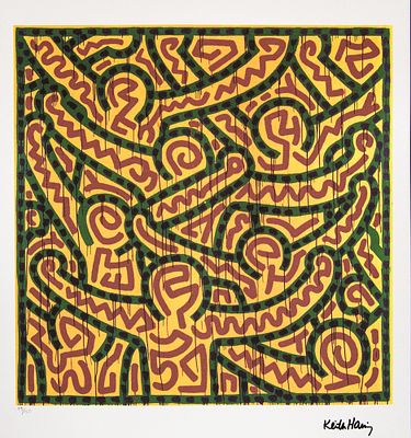 Keith Haring, Untitled. Keith Haring (after) untitled, offset lithography, limited edition of 