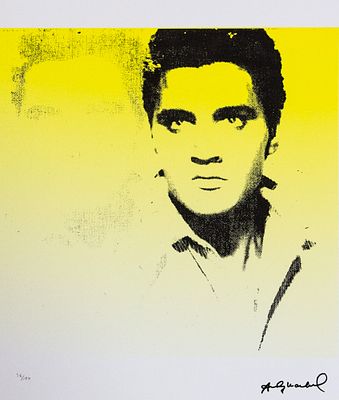 Andy Warhol 'Elvis Presley'. Andy Warhol (after) 'Elvis Presley' offset lithograph in colors on 