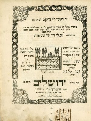שבילי דוד - קול קורא נגד רוח הזמן: ירושלים תרכ"ב [1862]. דרשות ותוכחות מוסר 'נגד רוח הזמן' 
מאת 