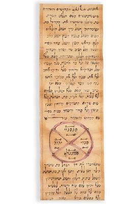 Amulet for healing and protection for Mrs Merl, daughter of Simcha, with prayers and 