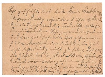 Postcard. From a resident of the city of Balatonf&uuml;red, Hungary, to Rabbi Viktor (Efraim Fishel) 