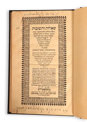 She’elot U’Teshuvot Yad Eliyahu, by Rabbi Eliyahu ben Rabbi Shmuel of Lublin. Amsterdam, 1712. 
