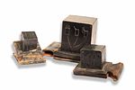 Collection of Tefillin Parshiyot and Tefillin Batim; different types of script, various sizes Image - 1