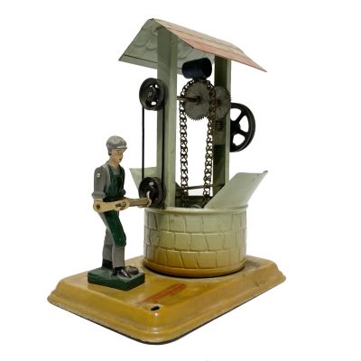 Fleischmann Water Well & Figure Circa 1947. This steam accessory could be operated by hand or 