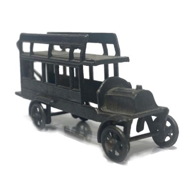 Simon et Rivollet Penny Toy Double Decker Bus Circa 1912. Hand-painted tinplate bus.