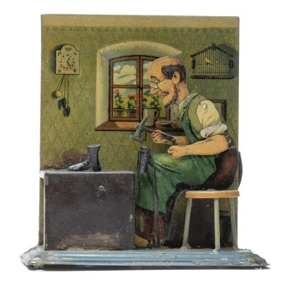 Bing Shoe Cobbler Automaton Circa 1912. Gebruder Bing Shoe Cobbler Steam Accessory Automaton 