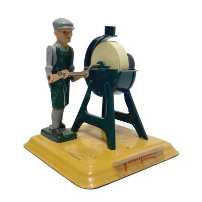 Fleischmann Tool Sharpener Automaton Circa 1948. This steam accessory could be operated by hand 