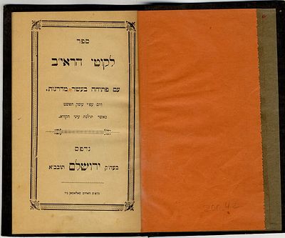 ספר לקוטי הראי"ב לרבי אהרן יוסף בלוך. 
עשרות הגהות ותיקונים בכתב ידו של 