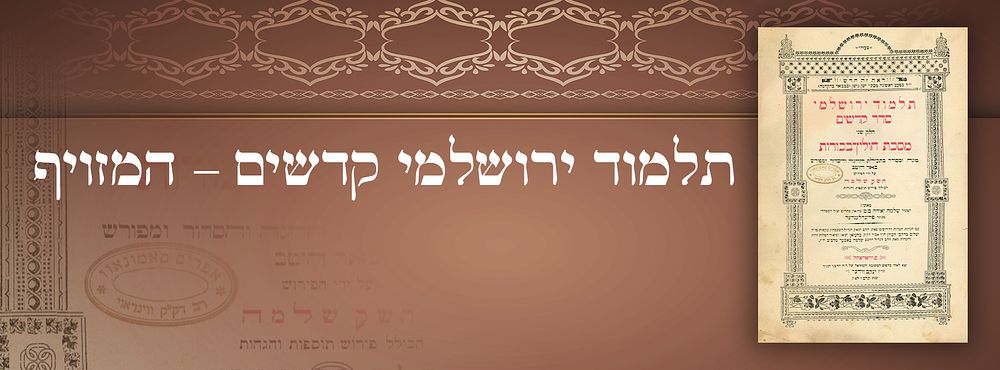 'תלמוד ירושלמי - קדשים' המזויף. 
תלמוד ירושלמי על מסכת חולין ובכורות. "יצא לאור ע"י פעם ראשונה 