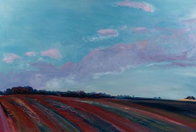 Scott Pope 'Joe's Fields' Oil on Canvas Painting. A Scott Pope (American b. XX) oil on canvas 