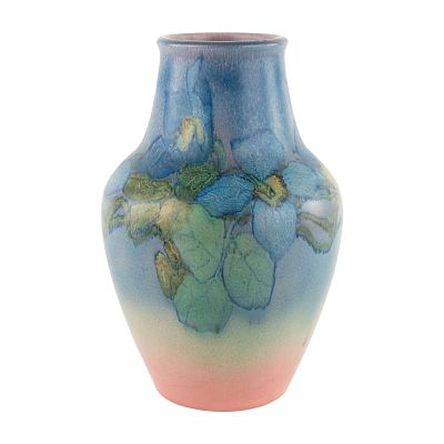 Sarah E. Coyne Rookwood Vellum Glaze Pottery Vase. A Sarah E. Coyne for Rookwood ceramic art 