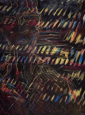 Hermann Spoerell Portrait of a Man Pastel on Paper. A Hermann Spoerell (b.1950) pastel on paper 