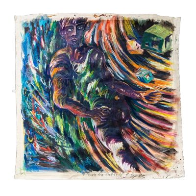 Hermann Spoerell 'Run the Outside' Oil on Canvas. A Hermann Spoerell (b.1950) oil on canvas 