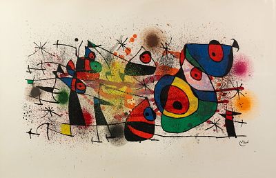 Joan Miro 'Ceramiques' Lithograph. A Joan Miro (Spanish, 1893 - 1983) lithograph titled 