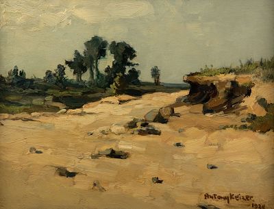 Antony Keizer 'Havelterzand' Oil on Canvas Painting. An Antony Keizer (Dutch, 1897 - 1961) oil 
