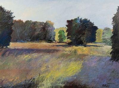 Joseph Pitts Landscape Oil on Canvas Painting. A Joseph Pitts (American, 1945-2014) oil on board 