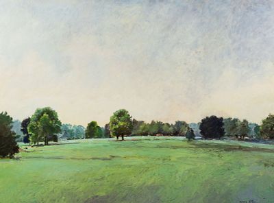 Joseph Pitts 'Spring Glow' Oil on Board Painting. A Joseph Pitts (American, 1945-2014) oil on 