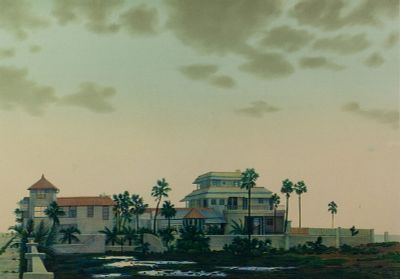 Keith Rasmussen 'Sunrise - DeSoto Beach' Lithograph. A Keith Rasmussen (American, XX-2006) 