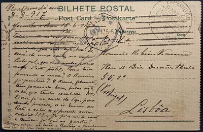 Portugal Mozambique – censored illustrated postcard from the Mozambique Expedition sent from 