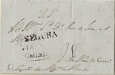 Viana do Minho / Segura – Dark sepia, LF VCT-S2 on a letter dated Viana do Castelo (25.04.24) 