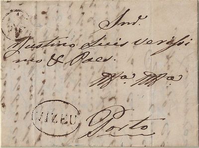 Viseu - Sepia, LF VIS7, in a letter dated Viseu (May 24, 1940) to Porto, with a postage of 25 