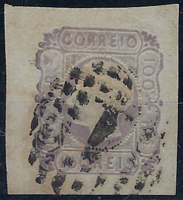 Portugal 1862/4 D. Lu&iacute;s I, MF18a slit in the border used with luxury margins, vc €200