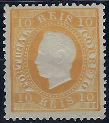 Portugal 1870/76 D. Lu&iacute;s I, right ribbon, MF37 new*, vc €135