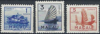 Macau 1951 Typical Macau Boats. New series**, vc €450