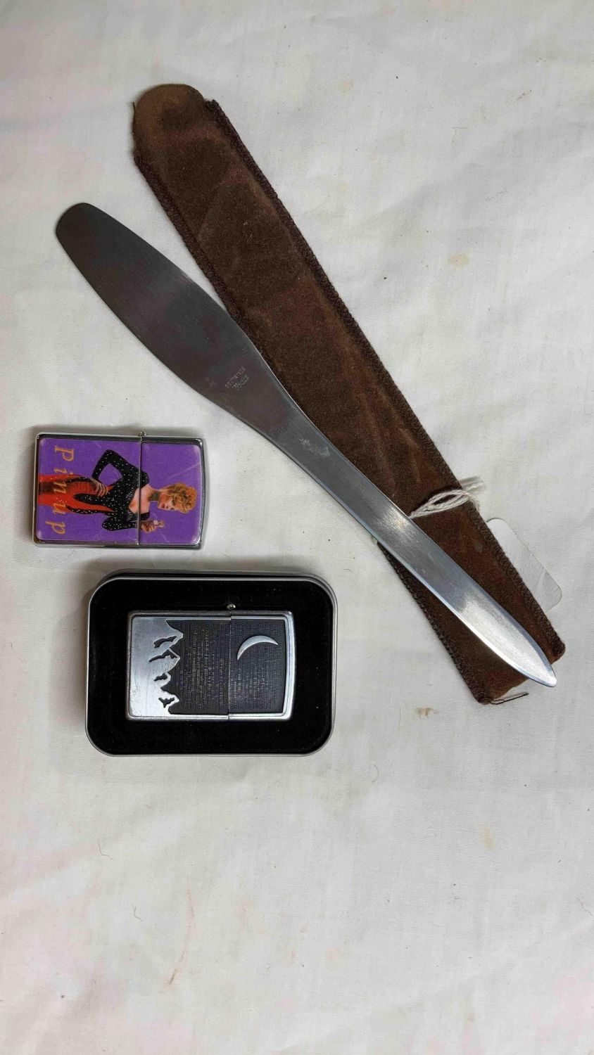 Lot 263 Zippo Letter opener & Lighters Atlee Raber Auctions