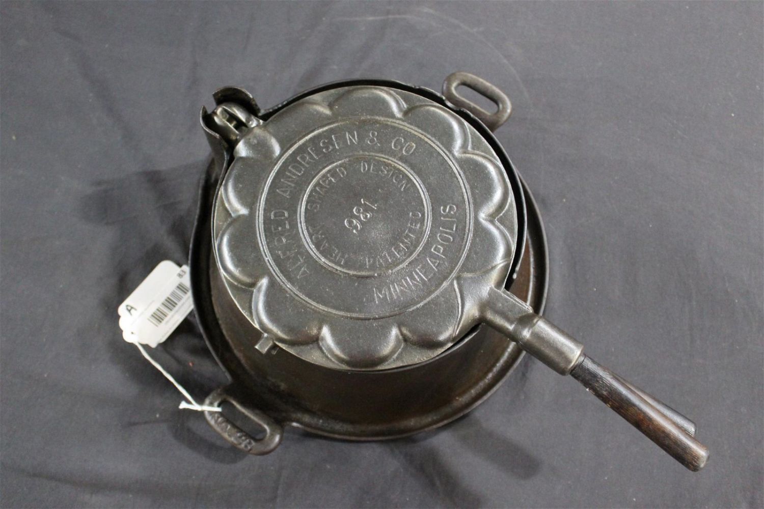 Lot 83 Alfred Anderson & CO. Heart shaped waffle iron Atlee Raber