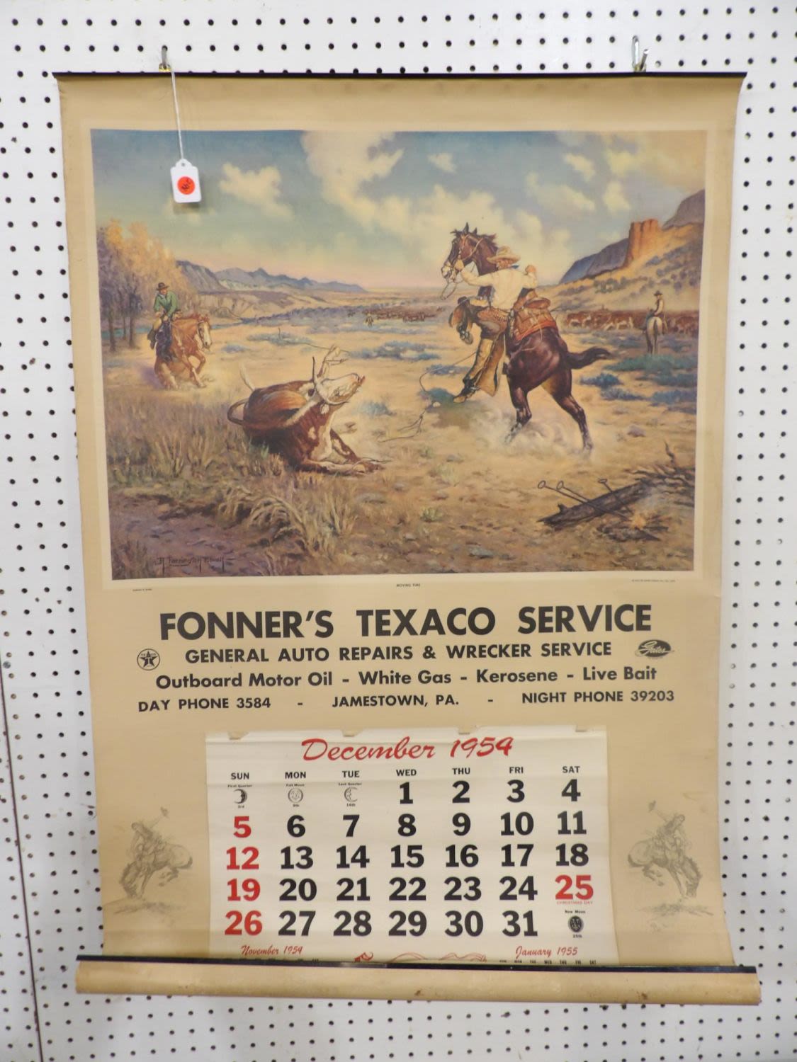 Lot 298 1954 Texaco Western Calender Atlee Raber Auctions