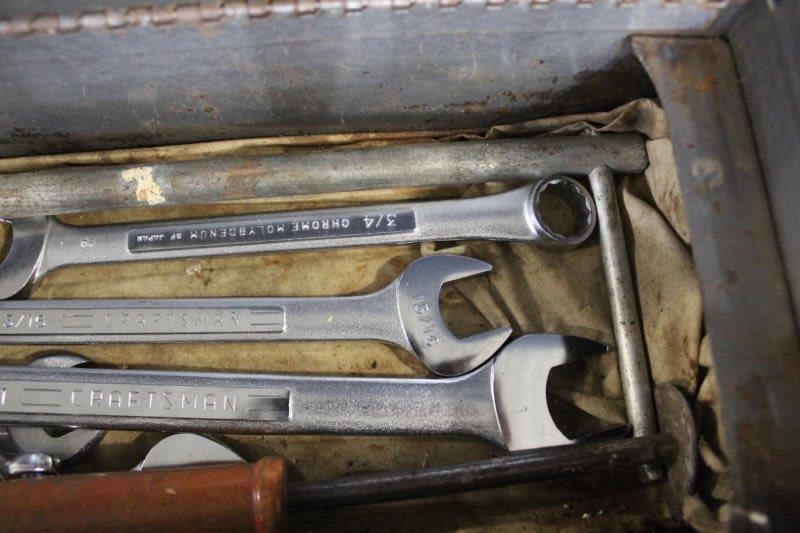 Lot 128 Craftsman ToolBox, Yankee Drill, Wrenches, & Bit Set Atlee