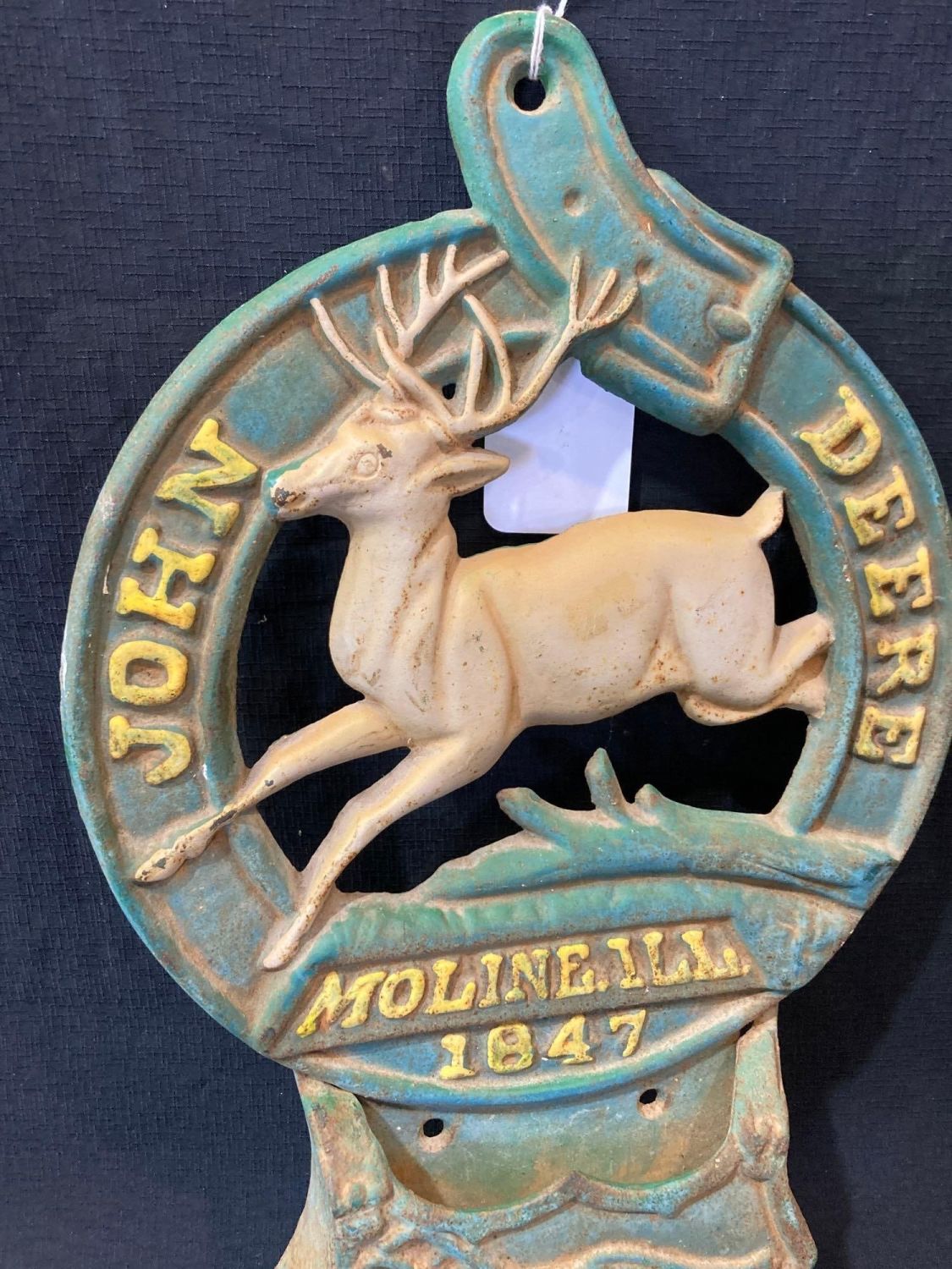 Lot 235 CAST IRON JOHN DEERE LETTER HOLDER Atlee Raber Auctions