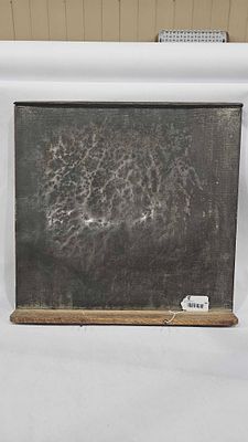 Early Tin Menu Board & Pin Holder. Small crack to upper corner. 22x21