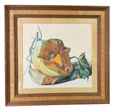 Austrian Leopold Zinnogger Exquisite Antique Still Life Watercolor Painting. Exquisite original