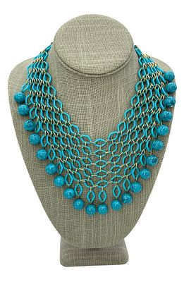 18 pc Vintage Turquoise Hued Costume Jewelry Collection. Incredible woven Trifari bib necklace