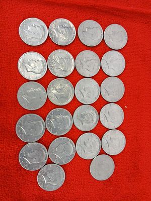 22 Kennedy half dollars. .