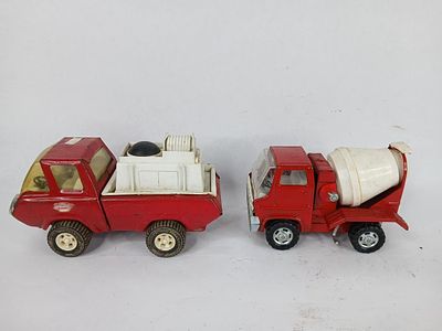 Marx cement truck and Tonka fire pumper truck. both are in good vintage condition
