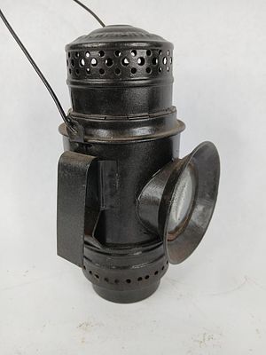 E.T.Wright carriage lantern with red and clear lens. no burner or wick