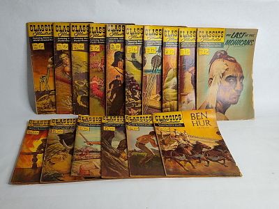 16 classic illustrated comic books. .
