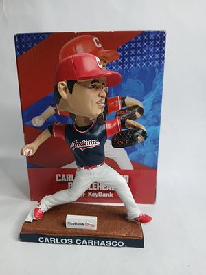 Cleveland Indians Carlos Carrasco bobble head. 2018 Keybank edition
